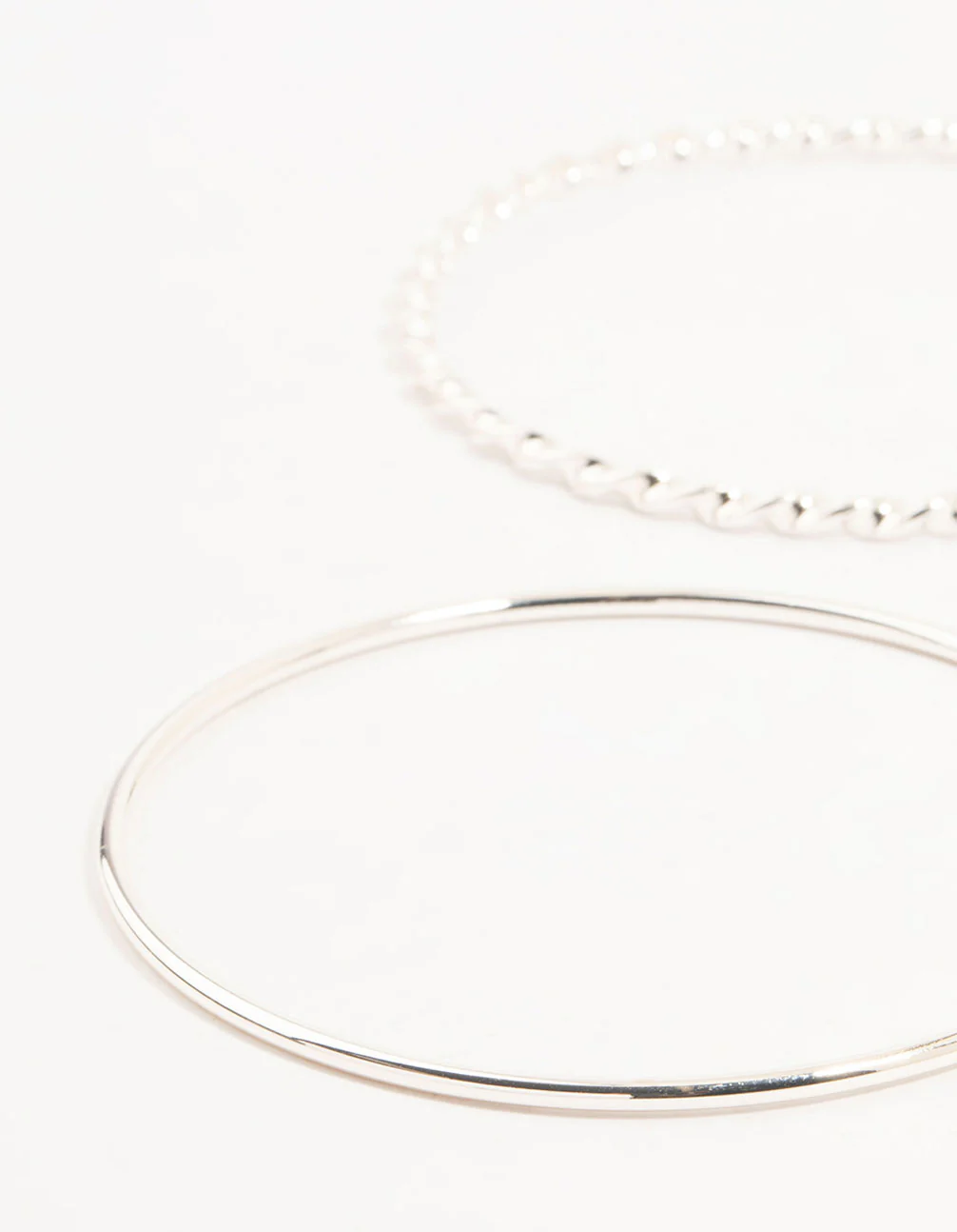 Silver Twisted Bangles 4-Pack - Image 2