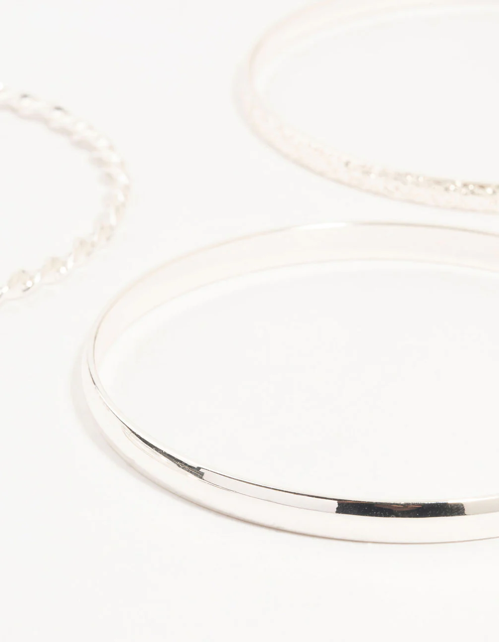 Silver Twisted Bangles 4-Pack - Image 3