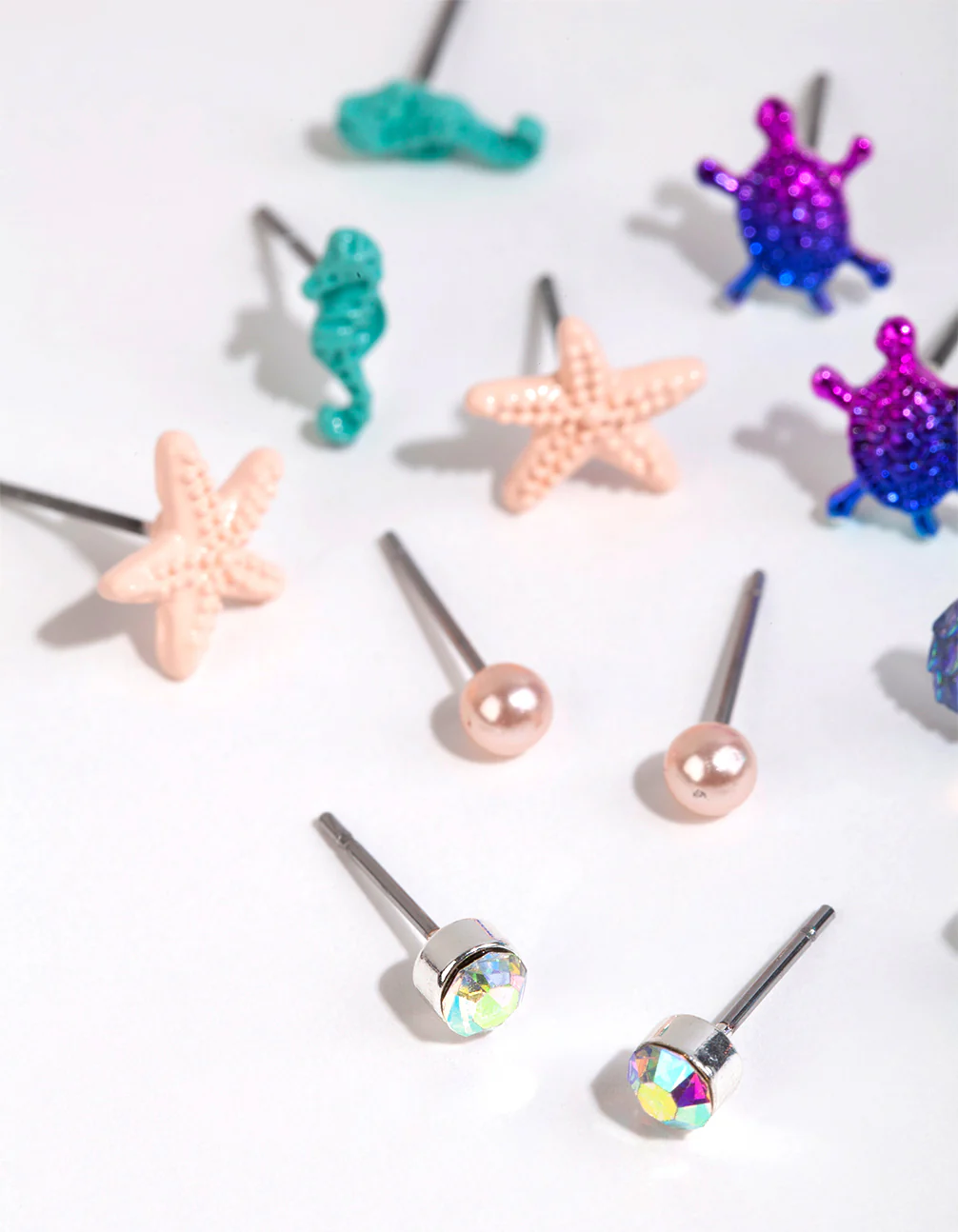 Kids Silver Under the Sea Stud Earring Pack - Image 2