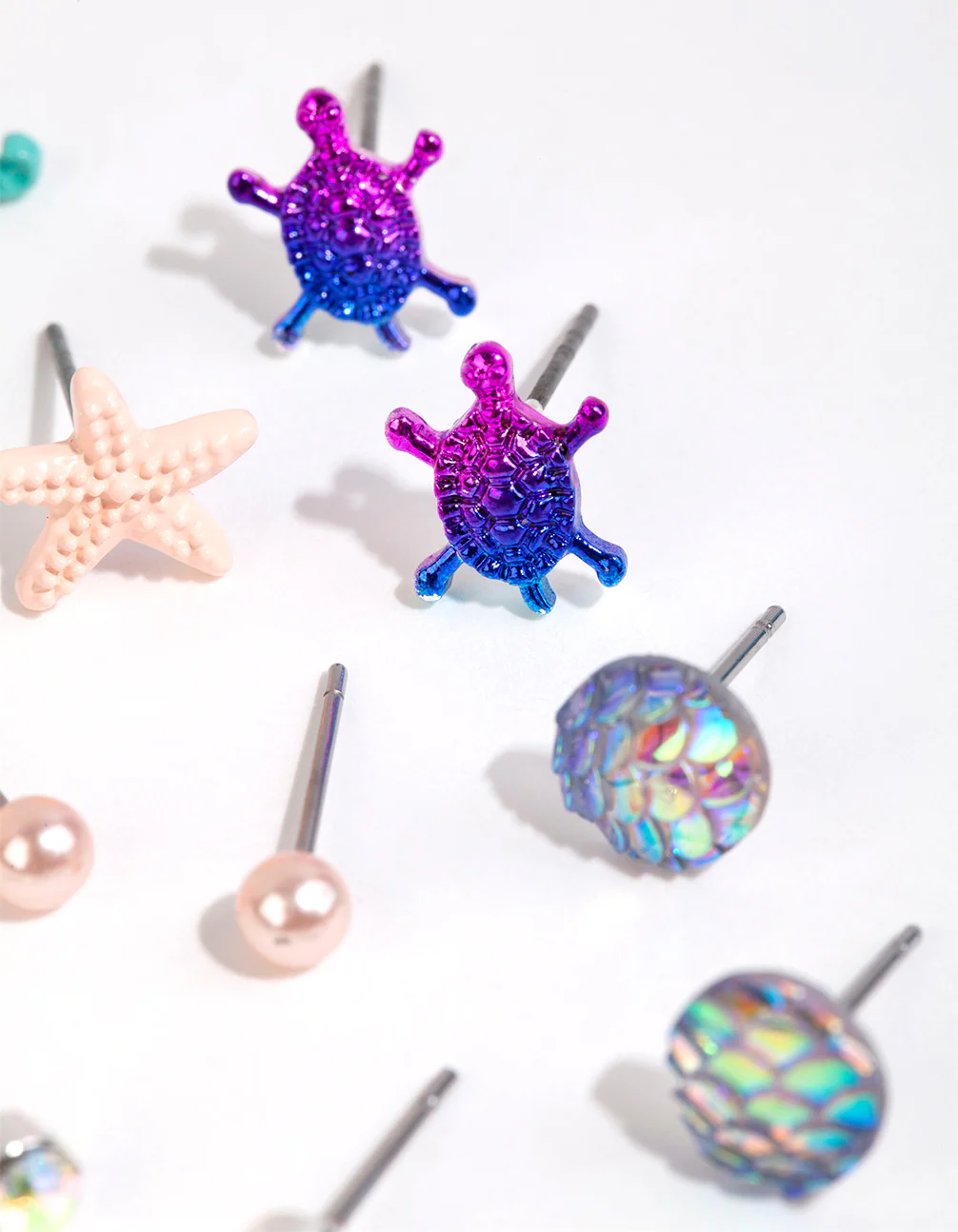 Kids Silver Under the Sea Stud Earring Pack - Image 3