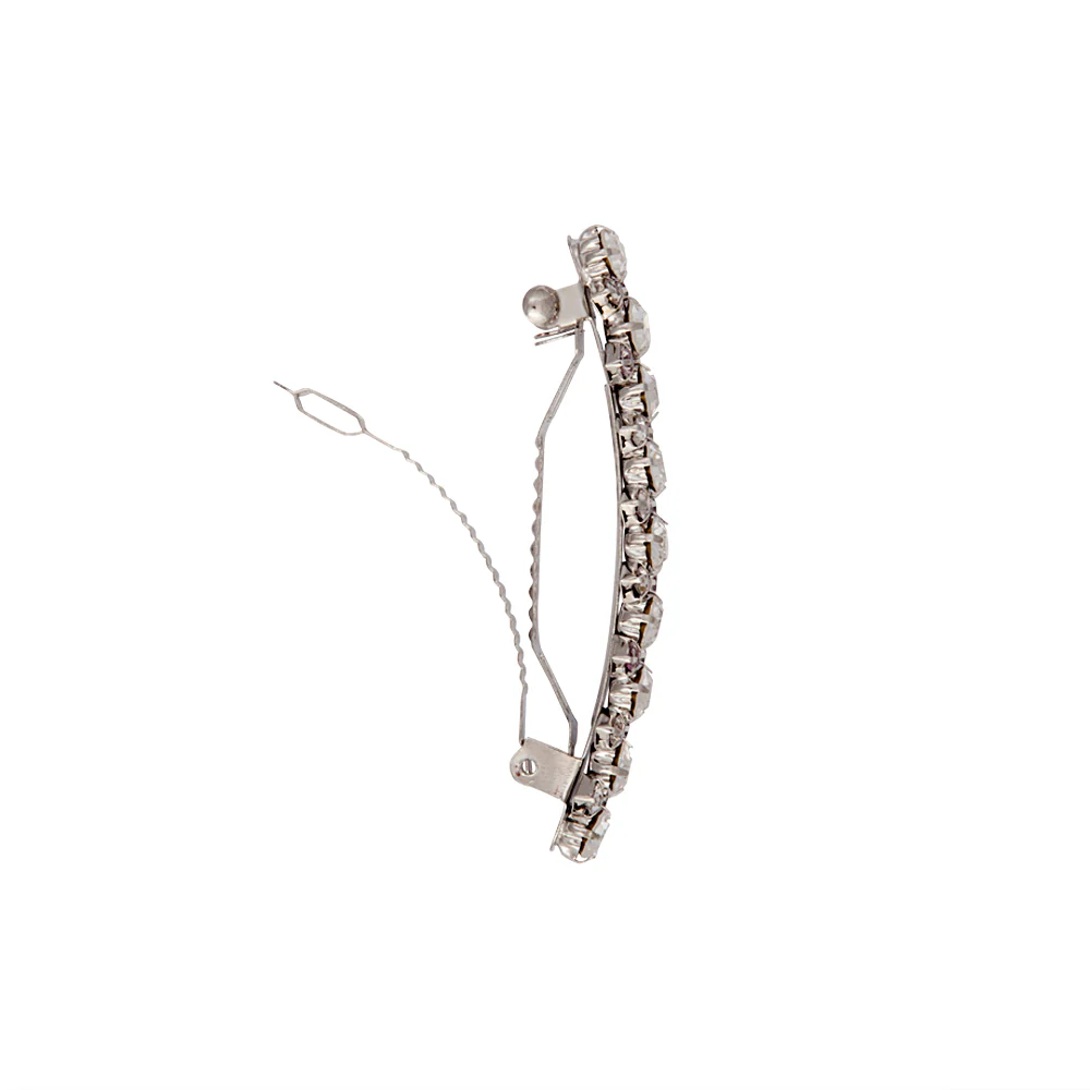 Silver Crystal Barrette Clip - Image 3