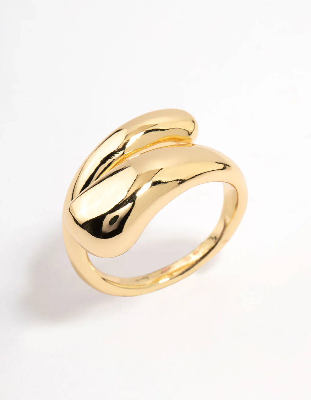 Slim Gold Plated Metal Wrapped Ring - Image 2
