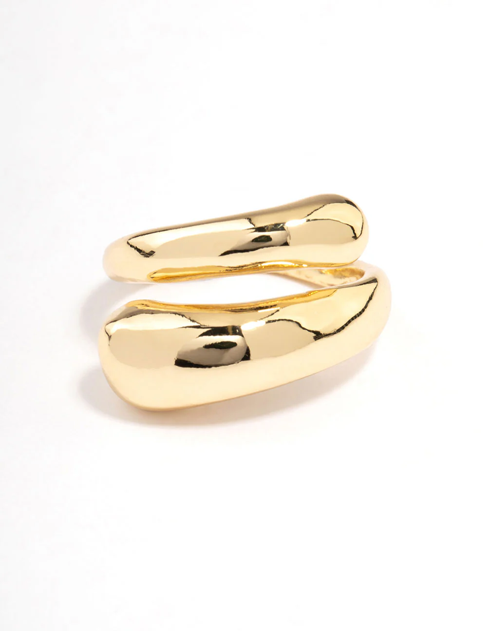 Slim Gold Plated Metal Wrapped Ring - Image 3