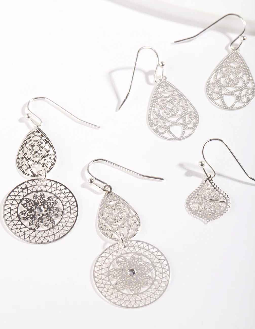Silver Ornate Earring Pack - Image 2