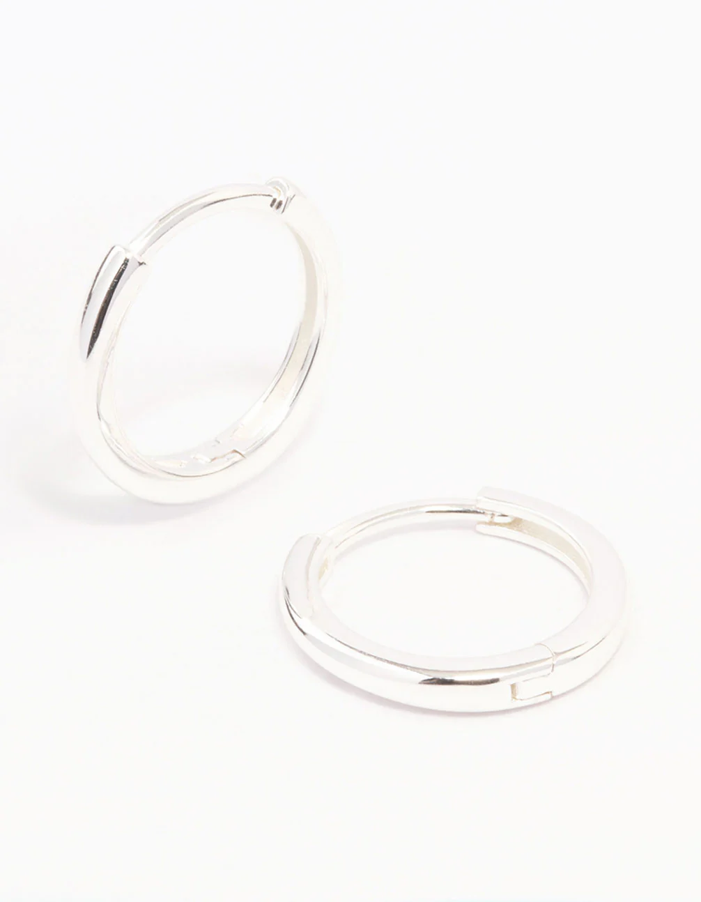 Sterling Silver Huggie Earrings 14mm