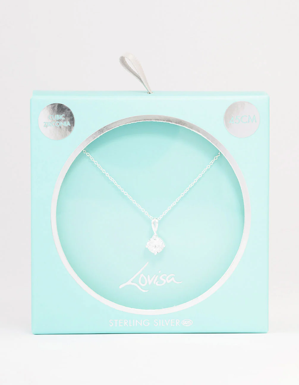 Sterling Silver Solitaire Pendant Necklace - Image 2