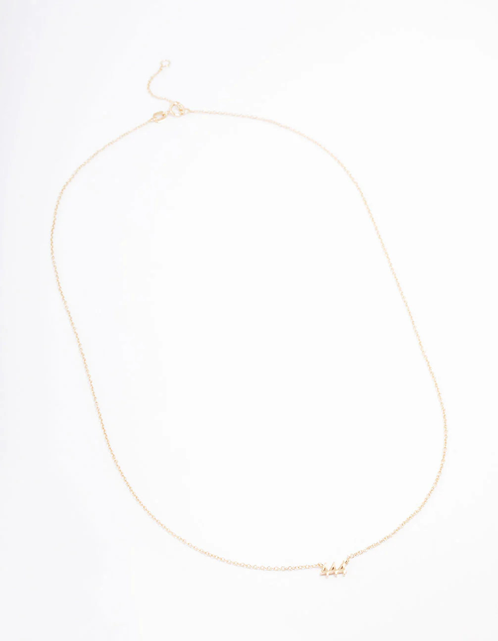 Gold Plated Sterling Silver 444 Angel Number Pendant Necklace - Image 3