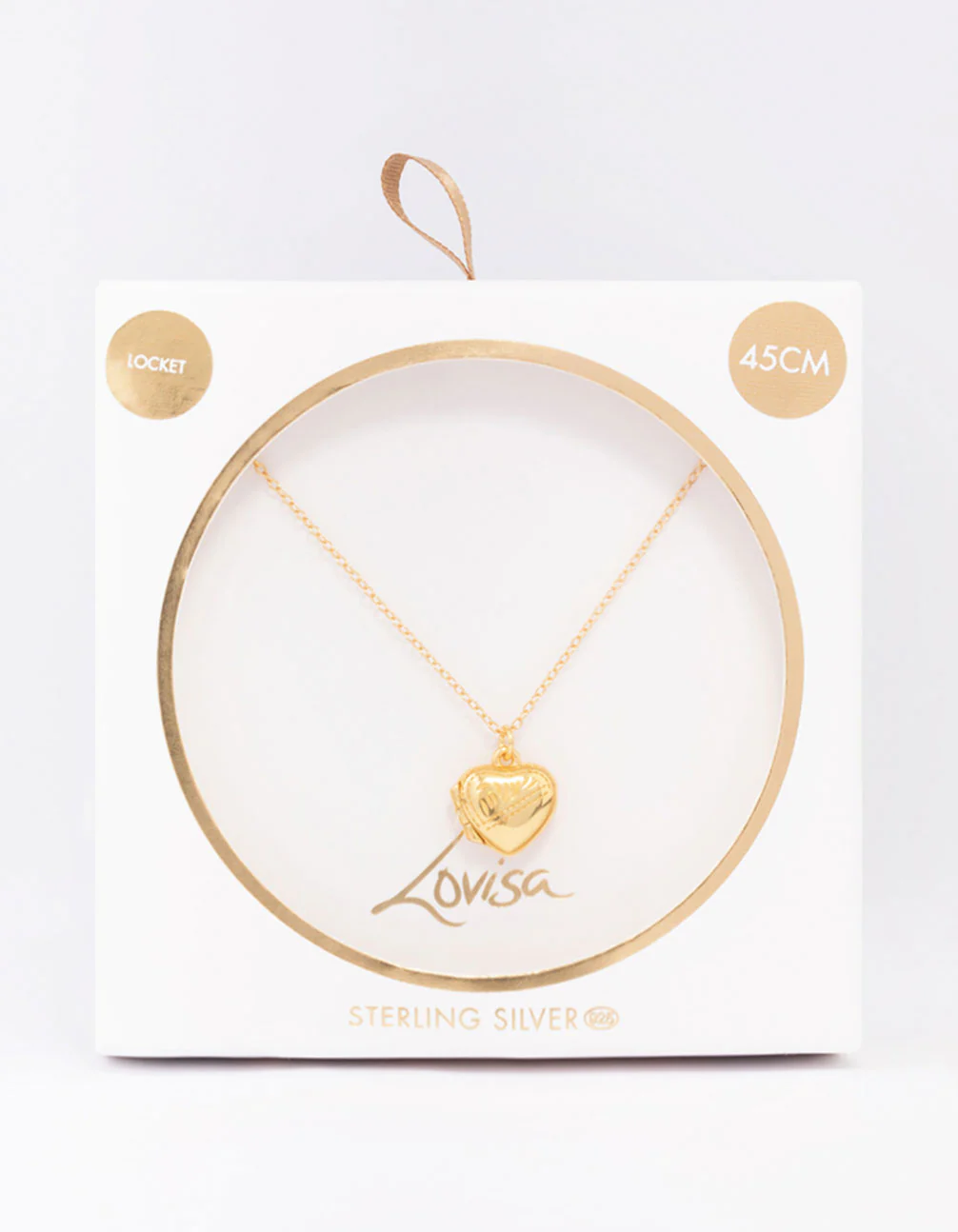 Gold Plated Sterling Silver Heart Locket Pendant Necklace - Image 2
