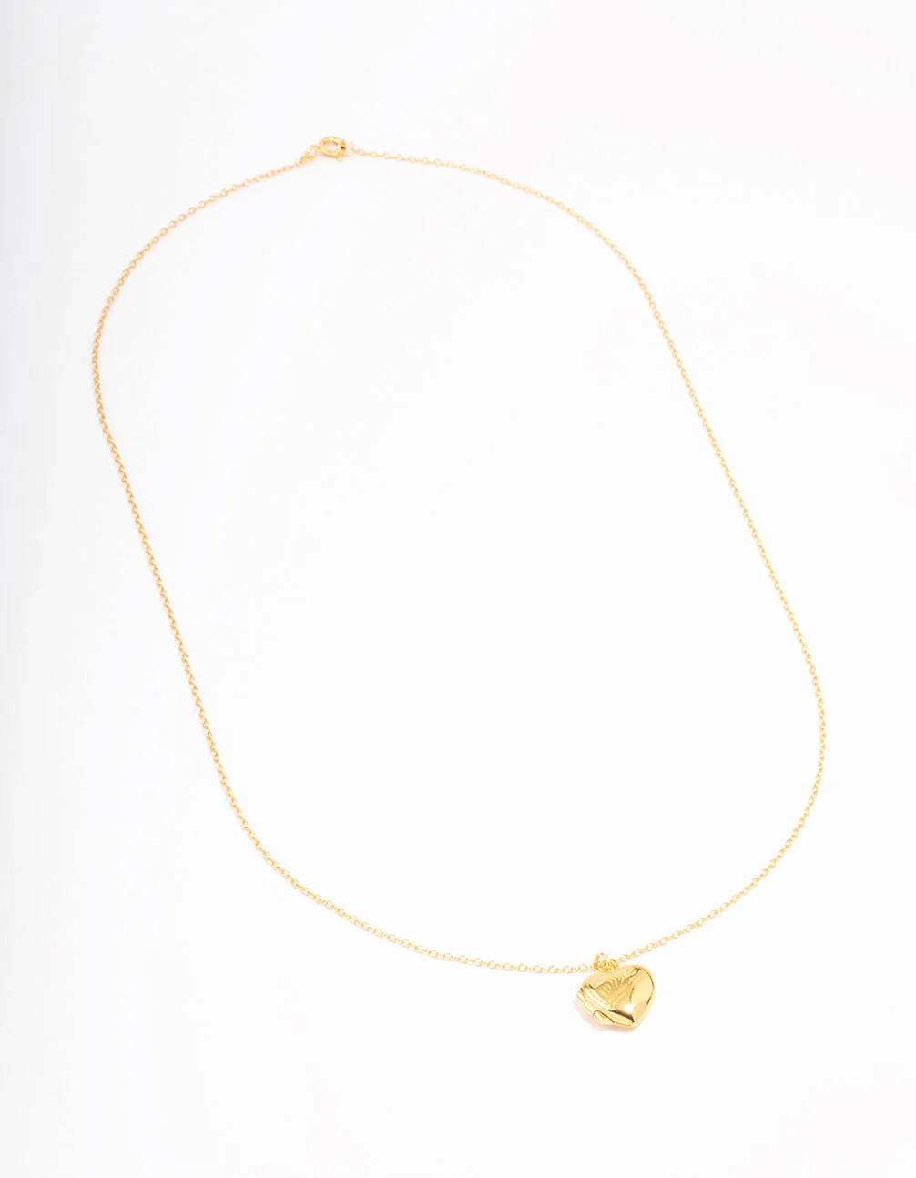 Gold Plated Sterling Silver Heart Locket Pendant Necklace - Image 3