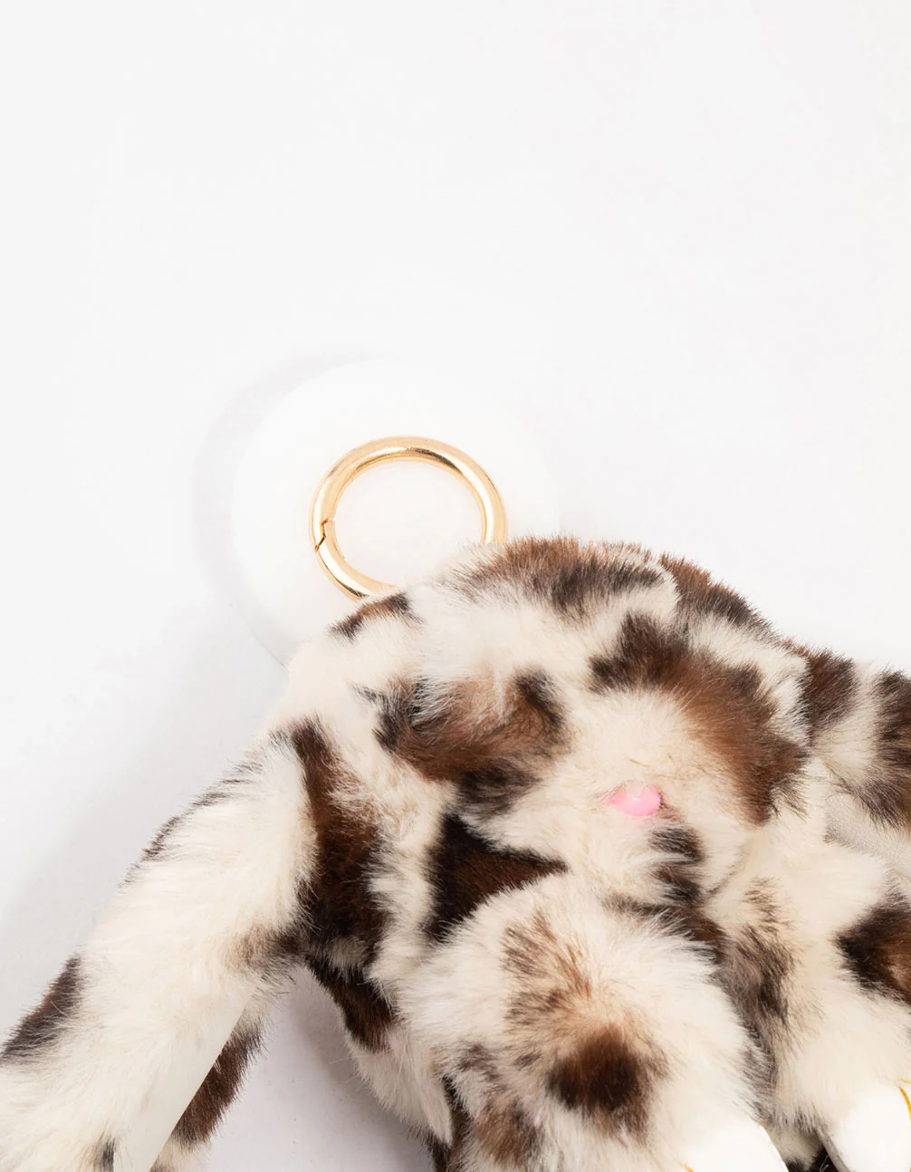 Spotted Brown Small Bunny Fabric Key Chain - Image 2