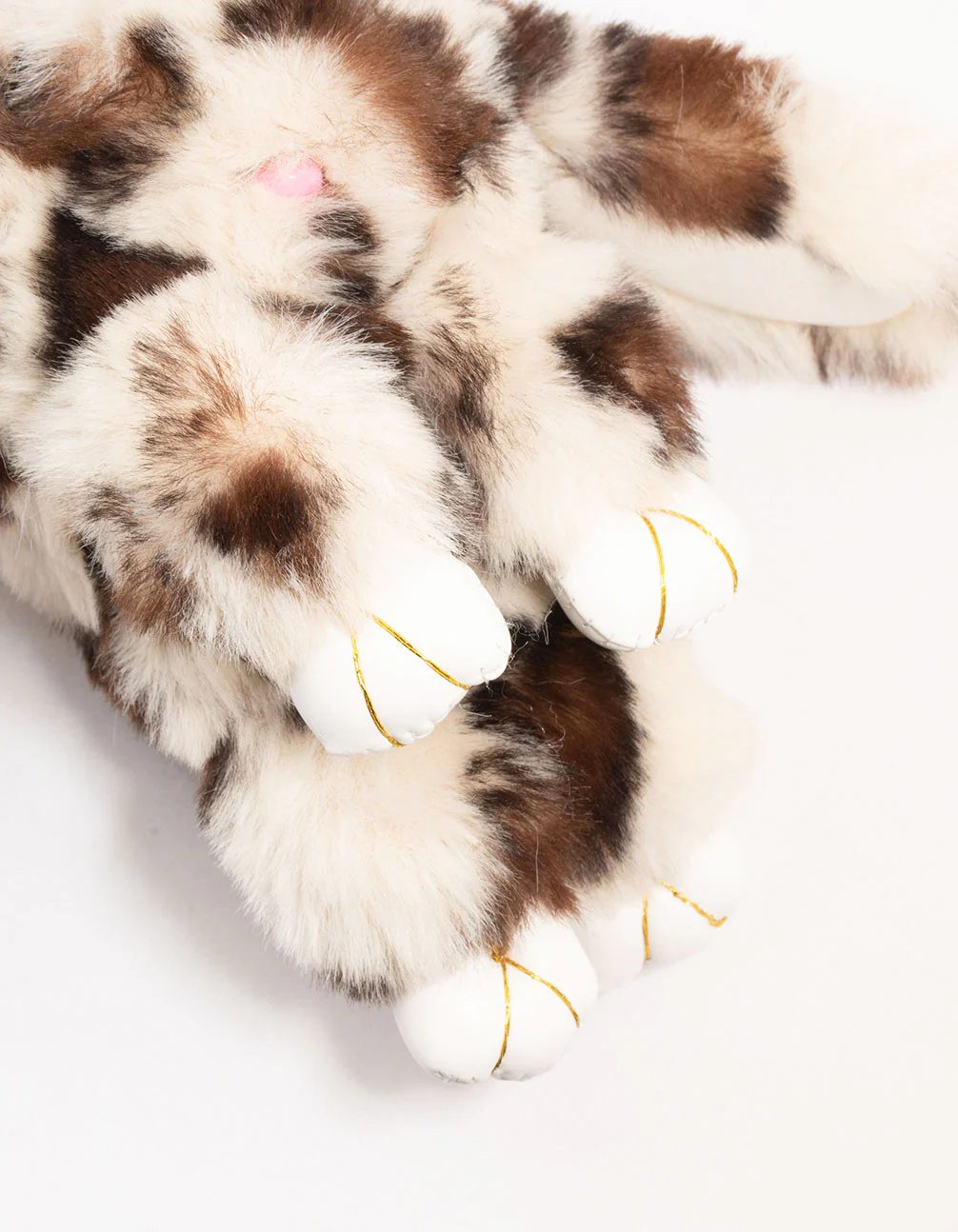 Spotted Brown Small Bunny Fabric Key Chain - Image 3