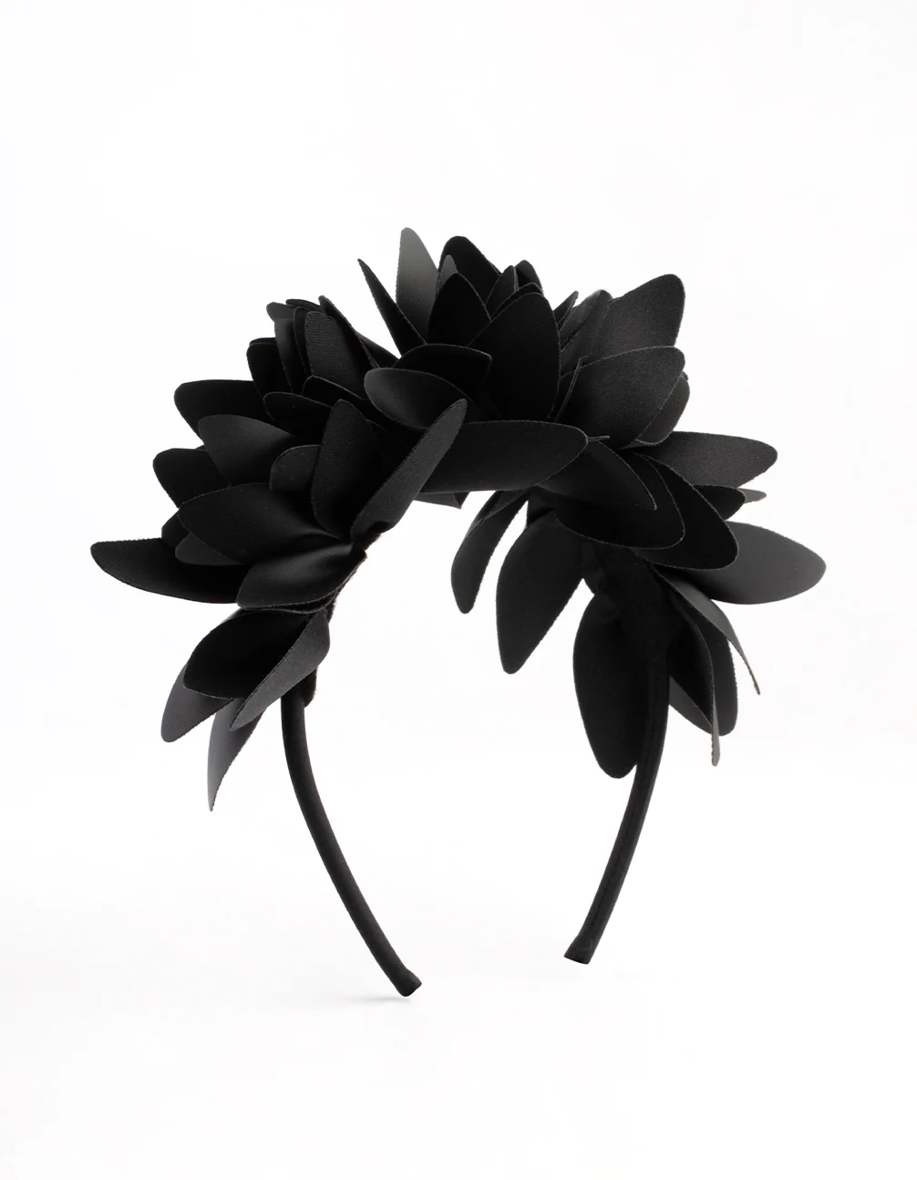 Black Petal Statement Headband - Image 3