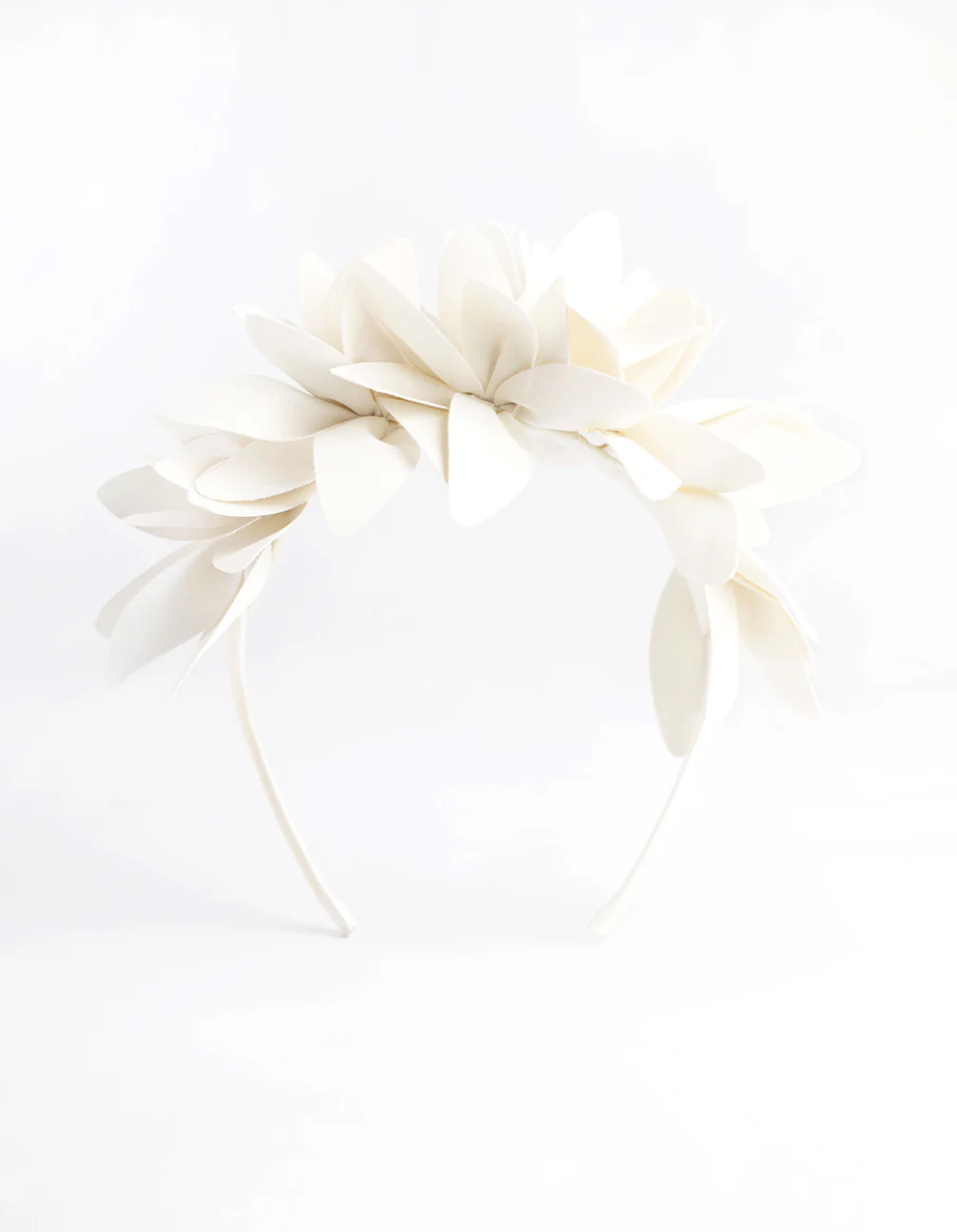 White Petal Statement Headband - Image 3