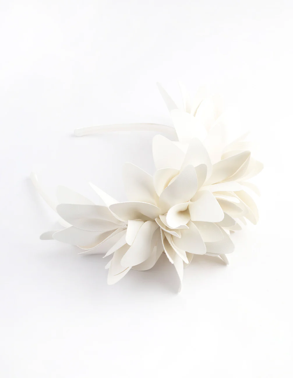 White Petal Statement Headband - Image 4