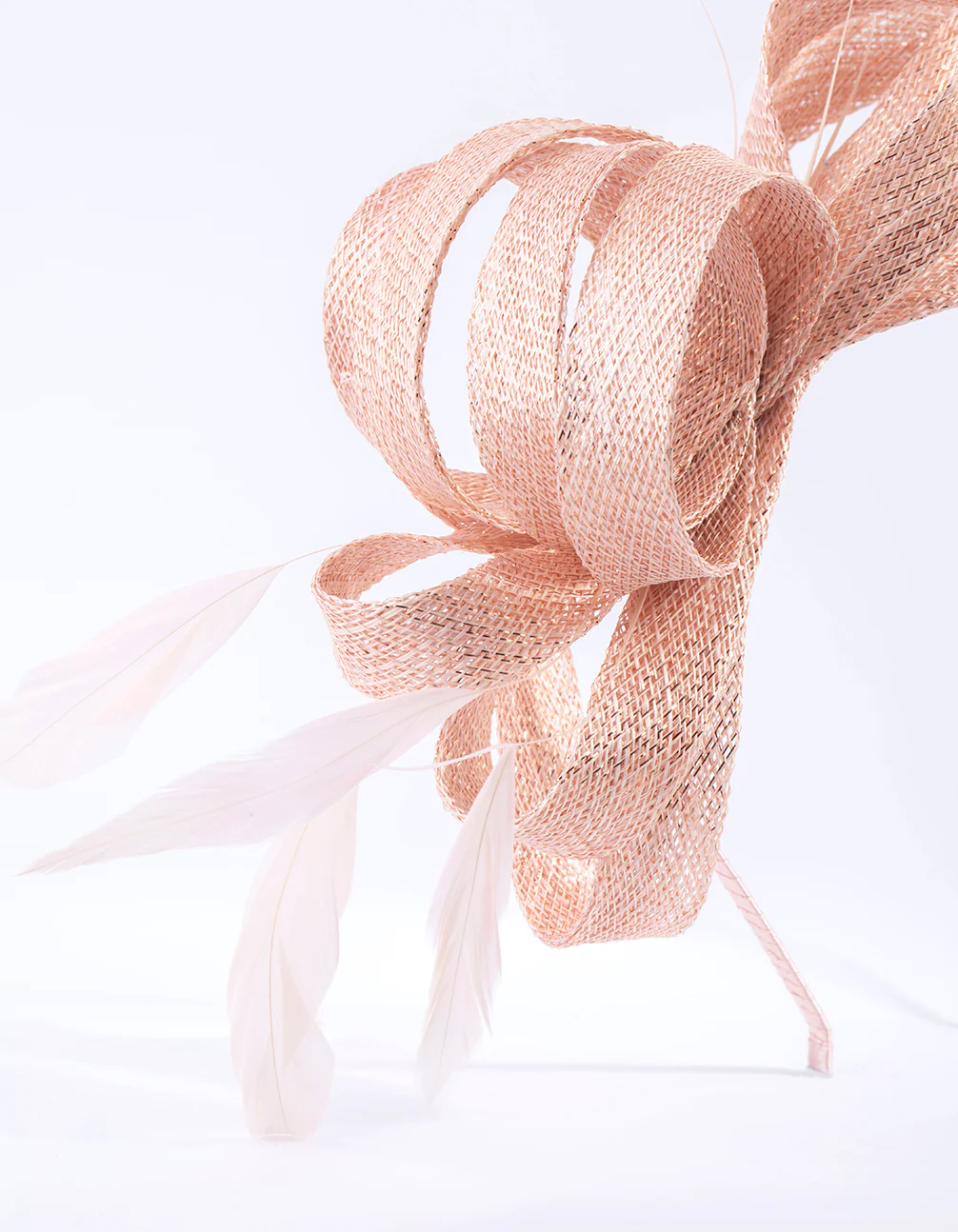 Pink Metallic Feather Alice Band - Image 2
