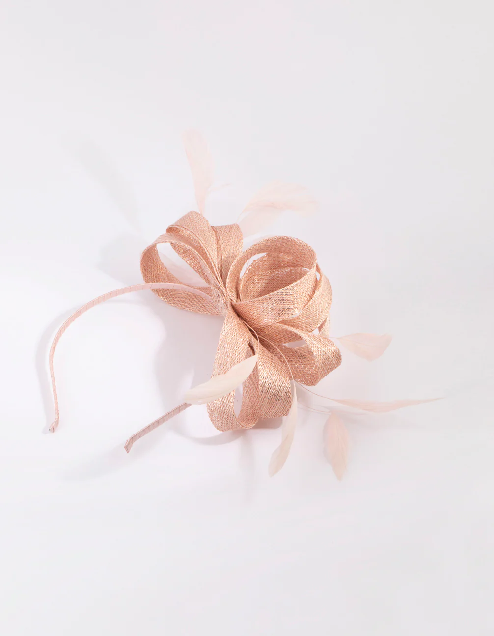 Pink Metallic Feather Alice Band - Image 3