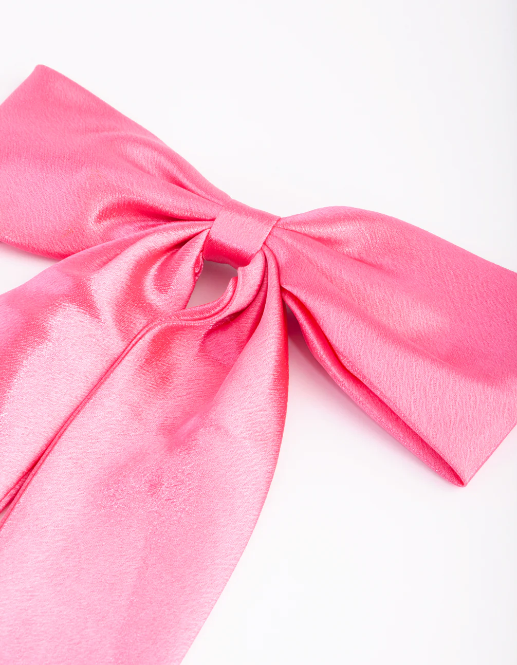 Pink Relaxed Fabric Bow Clip - Image 3