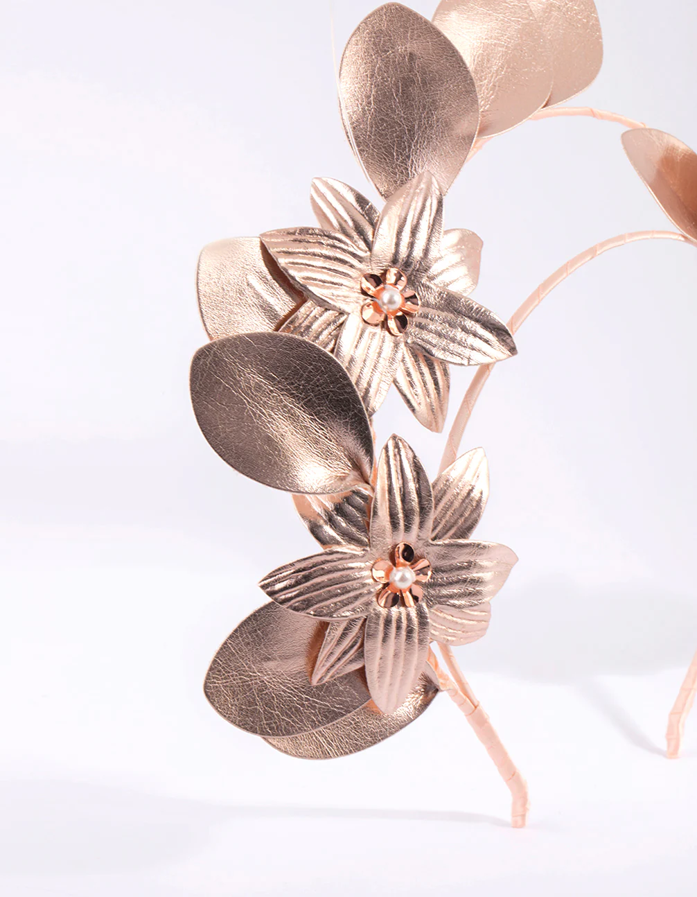 Flower PU Leather Alice Band - Image 2