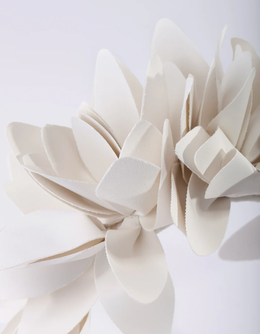 White Petal PU Leather Headband - Image 3