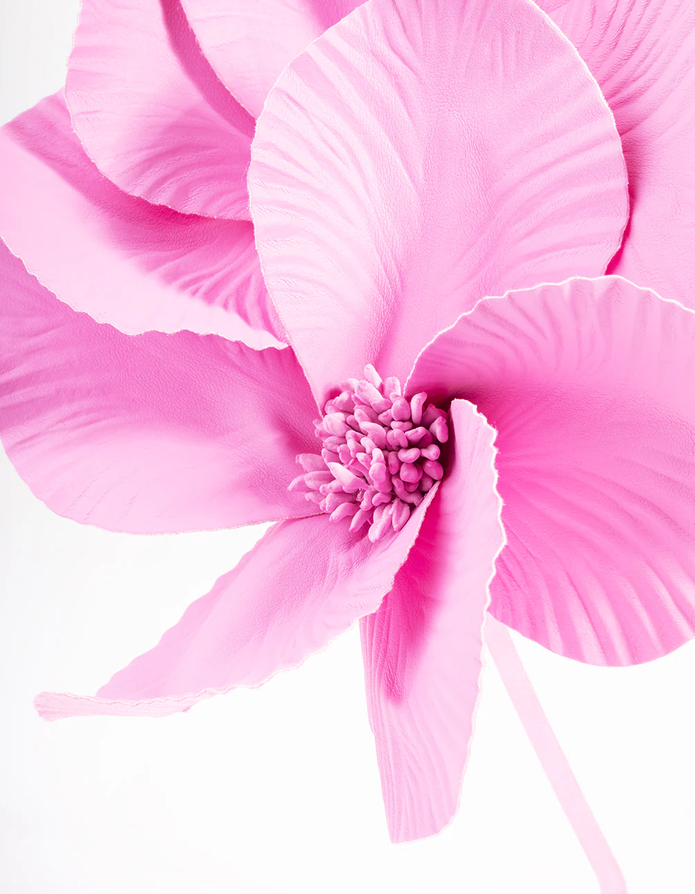Pink Faux Leather Petal Headband - Image 2