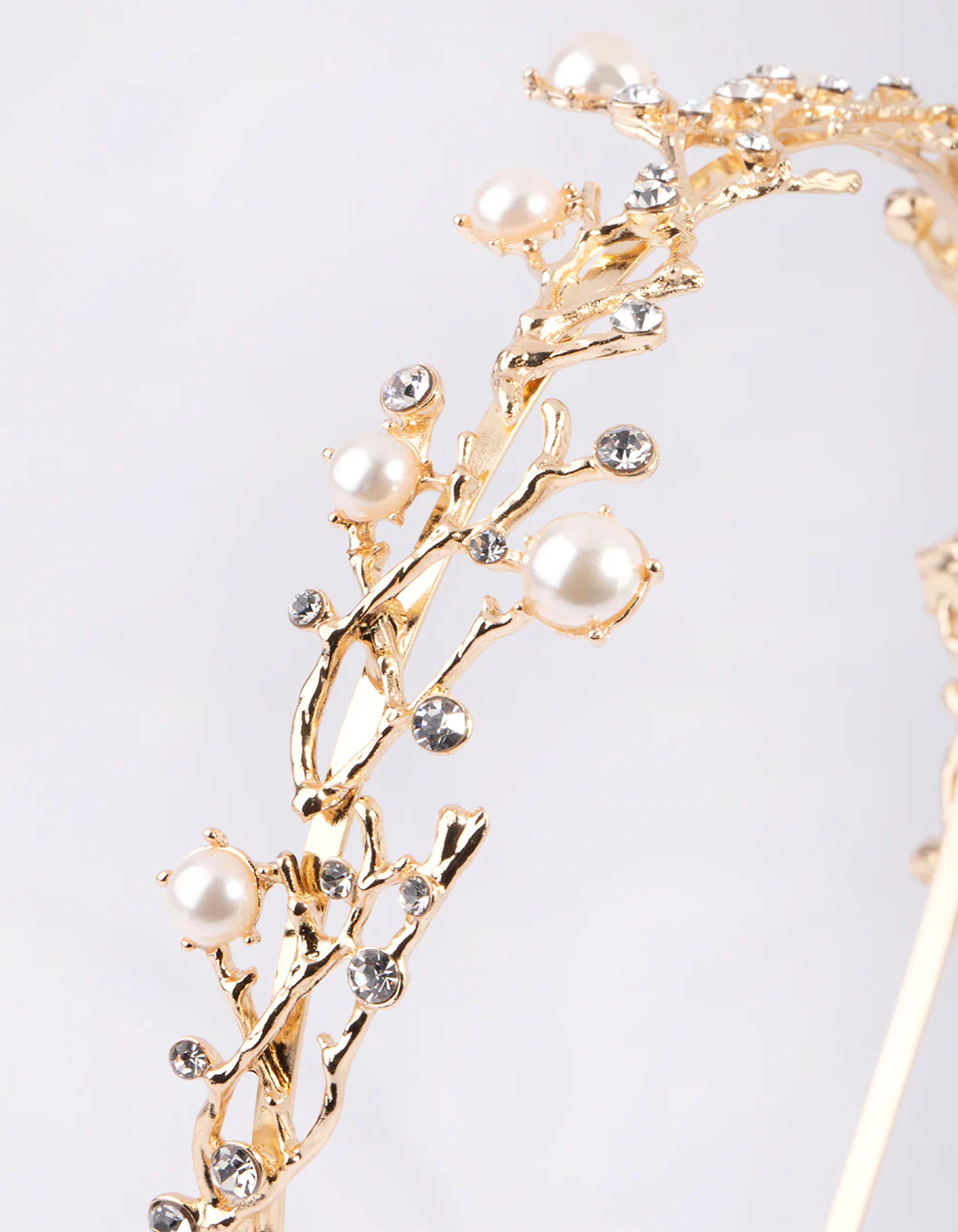 Gold Diamante & Pearl Alice Band - Image 2