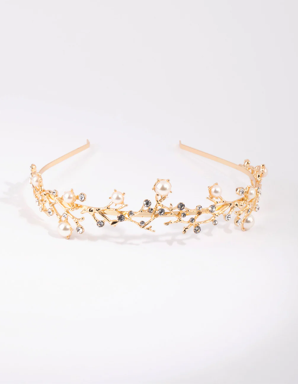 Gold Diamante & Pearl Alice Band - Image 3
