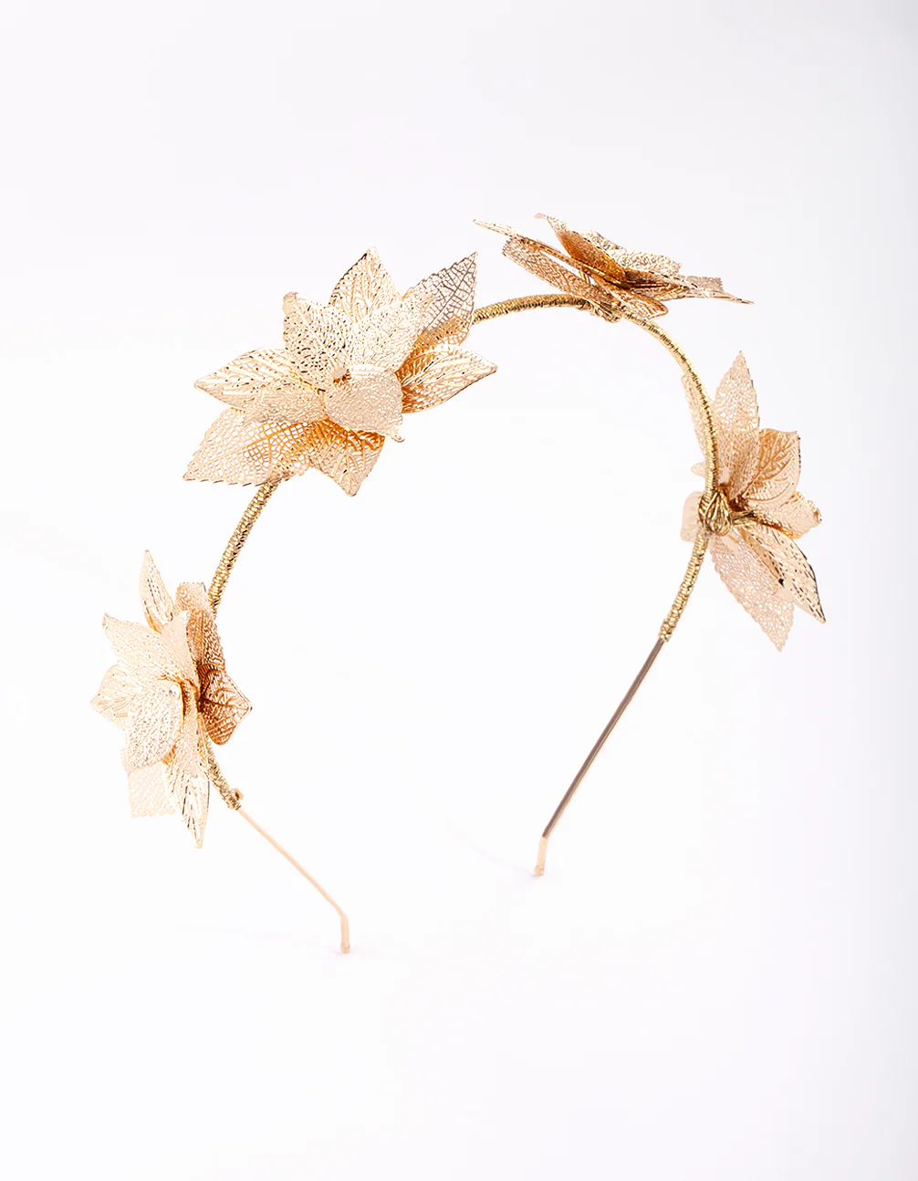 Gold Leaf Cluster Alice Band - Image 2