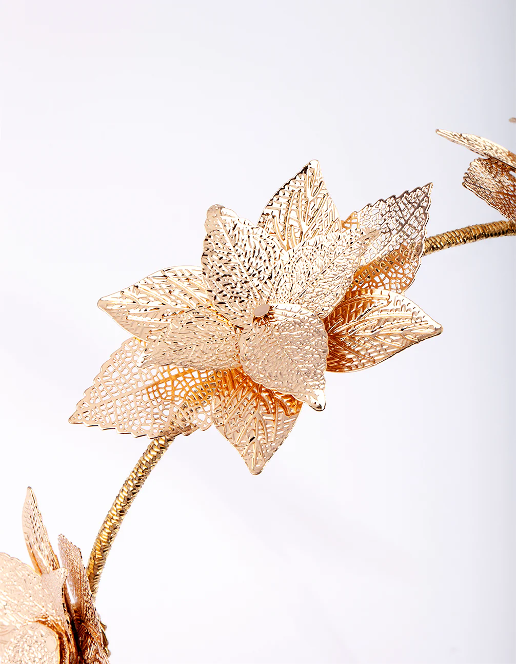 Gold Leaf Cluster Alice Band - Image 3