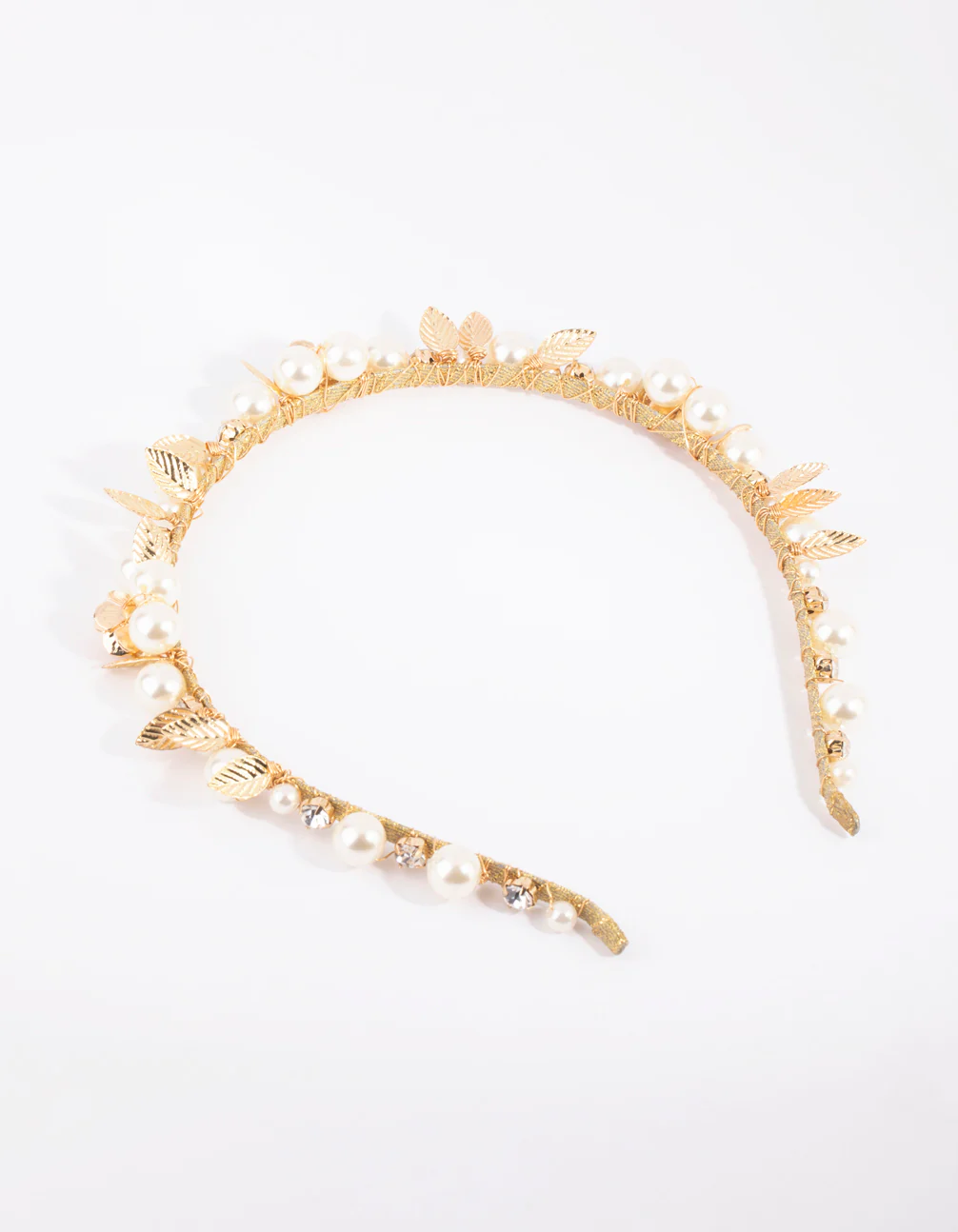 Gold Pearl & Flower Alice Band - Image 3