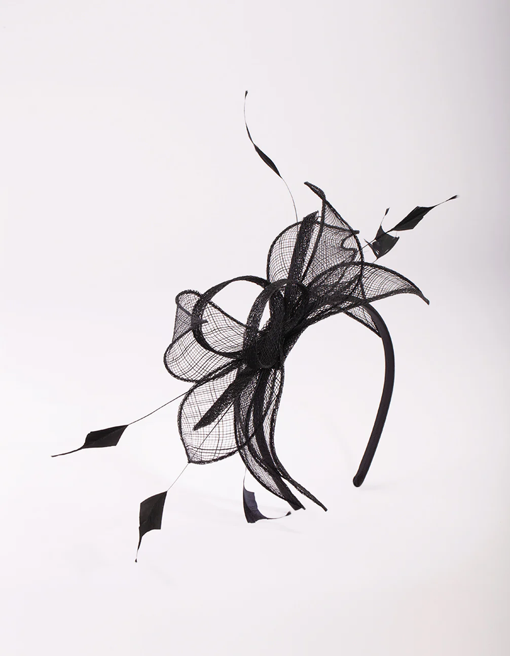 Black Feather & Leaf Headband - Image 2