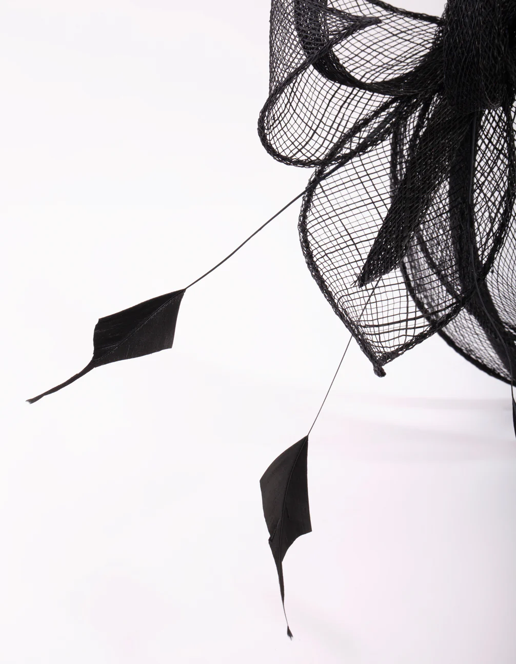 Black Feather & Leaf Headband - Image 3