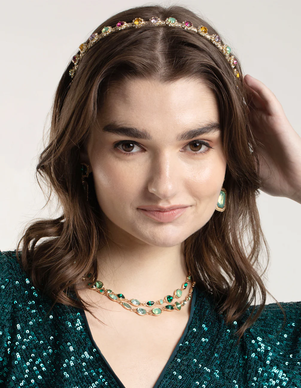 Mixed Stone Diamante Headband - Image 5