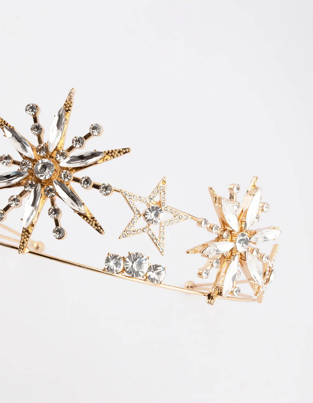 Metal Star Double Row Embellished Headband - Image 4