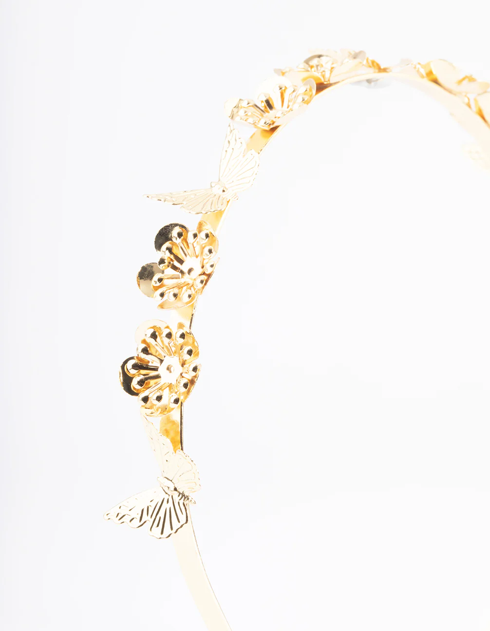 Metal Floral Butterfly Headband - Image 3