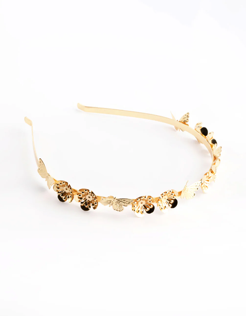 Metal Floral Butterfly Headband - Image 4