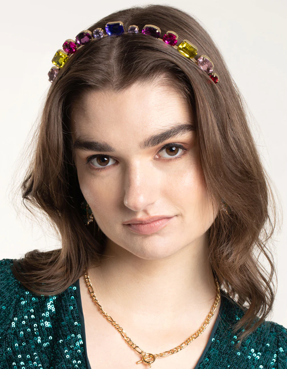 Embellished Multi Faceted Stone Headband - Image 2