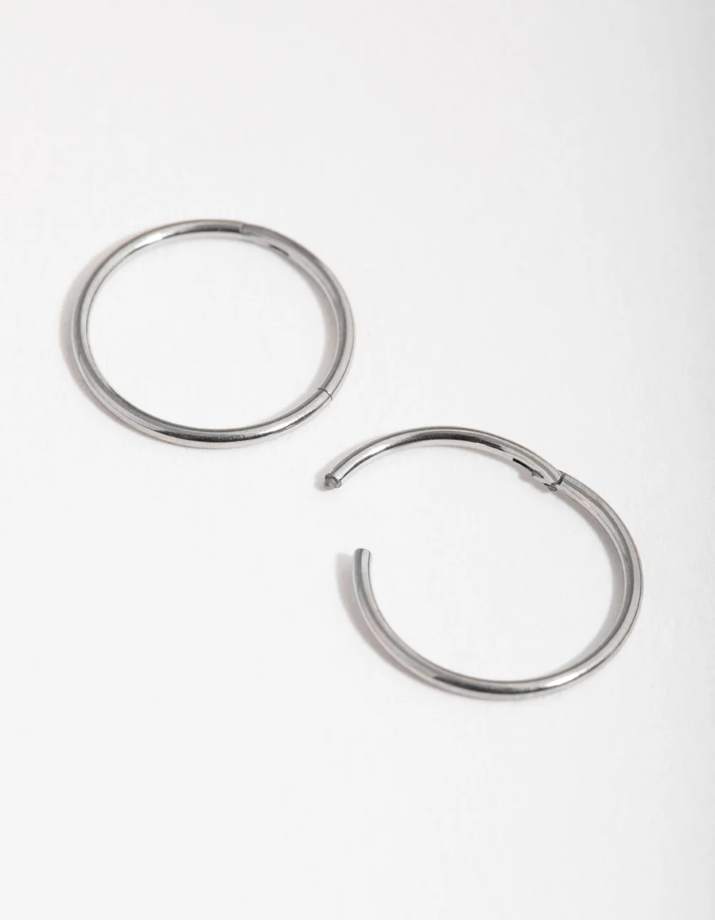 Surgical Steel Fine 10mm Sleeper Earrings - Image 4