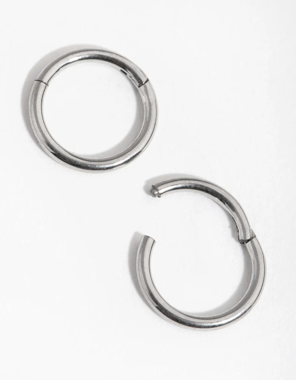 Surgical Steel Fine 8mm Sleeper Earrings - Image 2