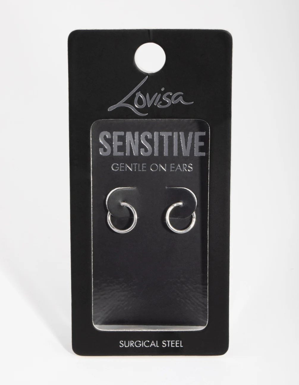 Surgical Steel Fine 8mm Sleeper Earrings - Image 4