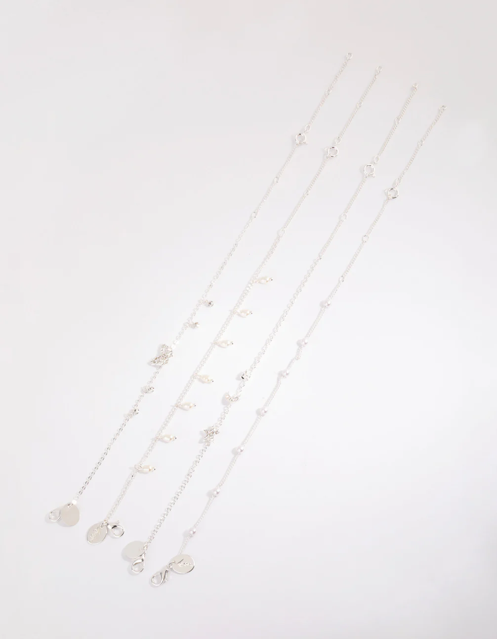 Silver Butterfly Jingle Bracelet & Anklet 4-Pack - Image 2