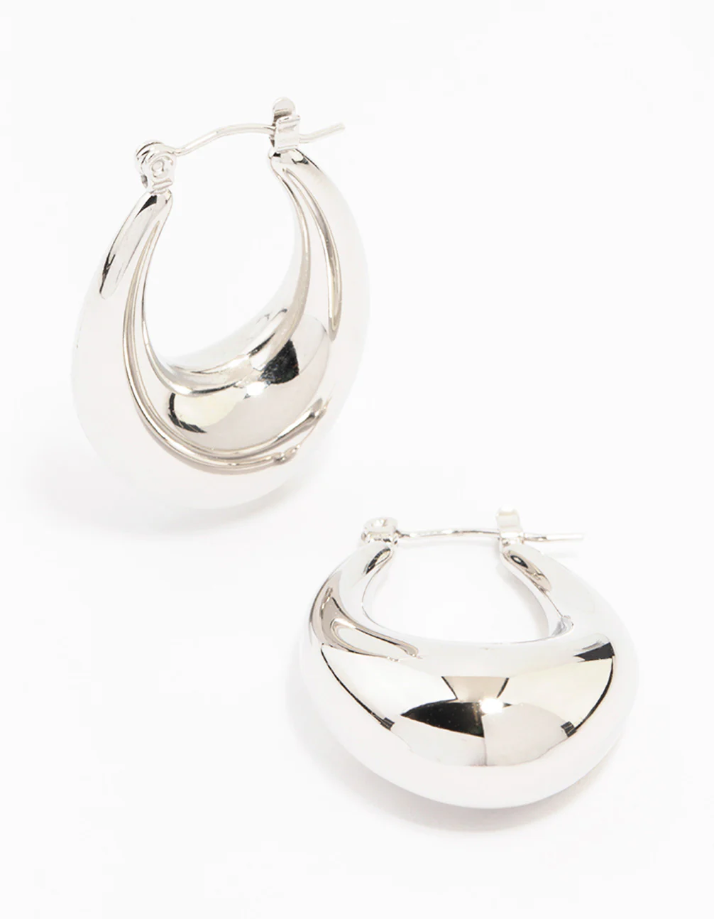 Waterproof Stainless Steel Full Loop Drop Hoop Earrings - Image 2