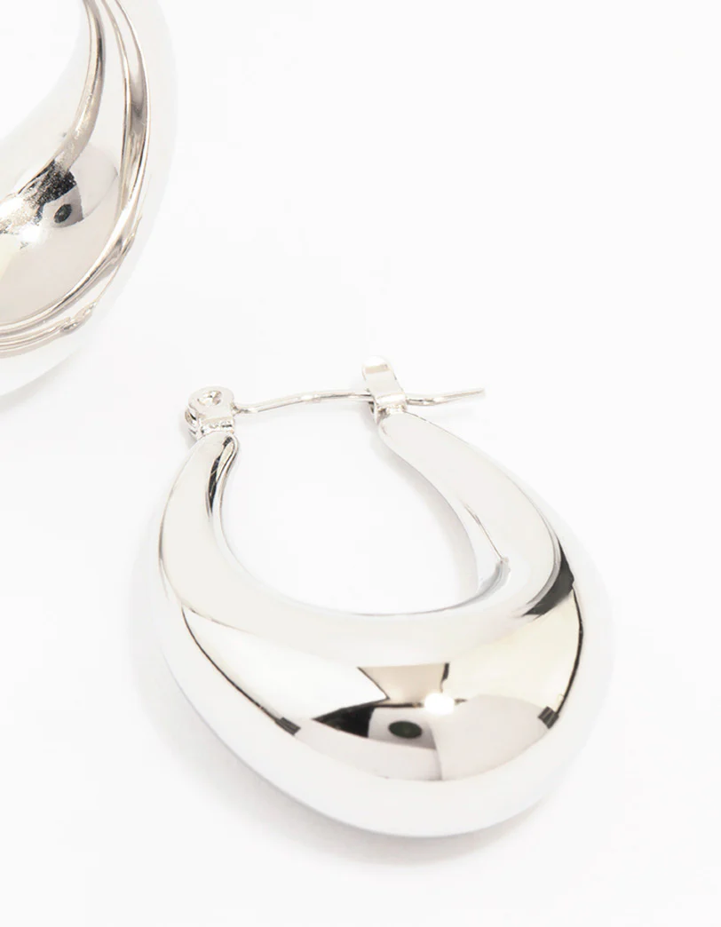 Waterproof Stainless Steel Full Loop Drop Hoop Earrings - Image 5