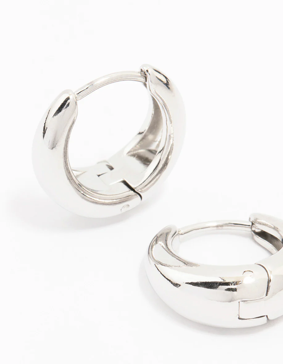 Waterproof Stainless Steel Mini Drop Huggie Earrings - Image 4
