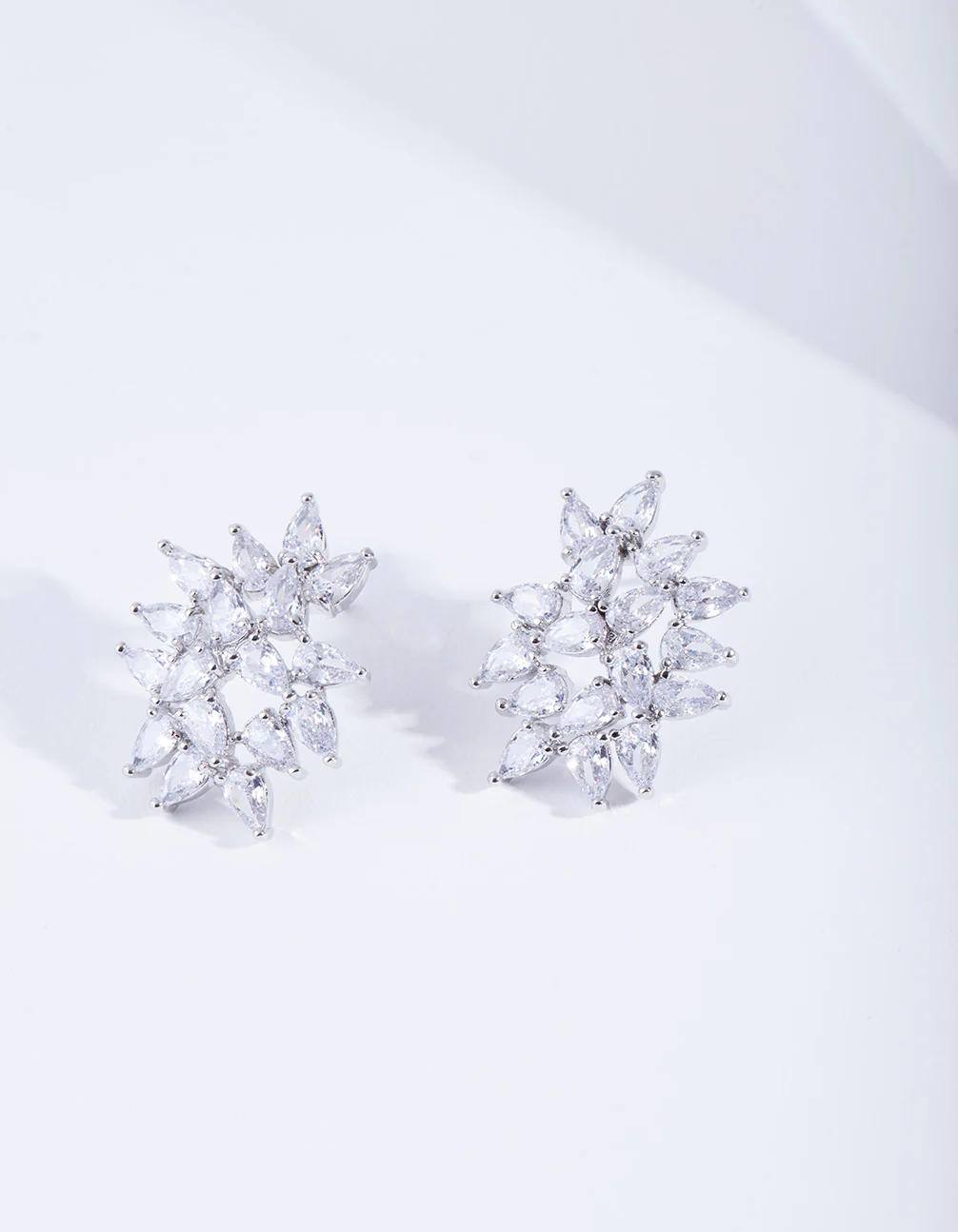 Statement Navette Crystal Cluster Stud - Image 4