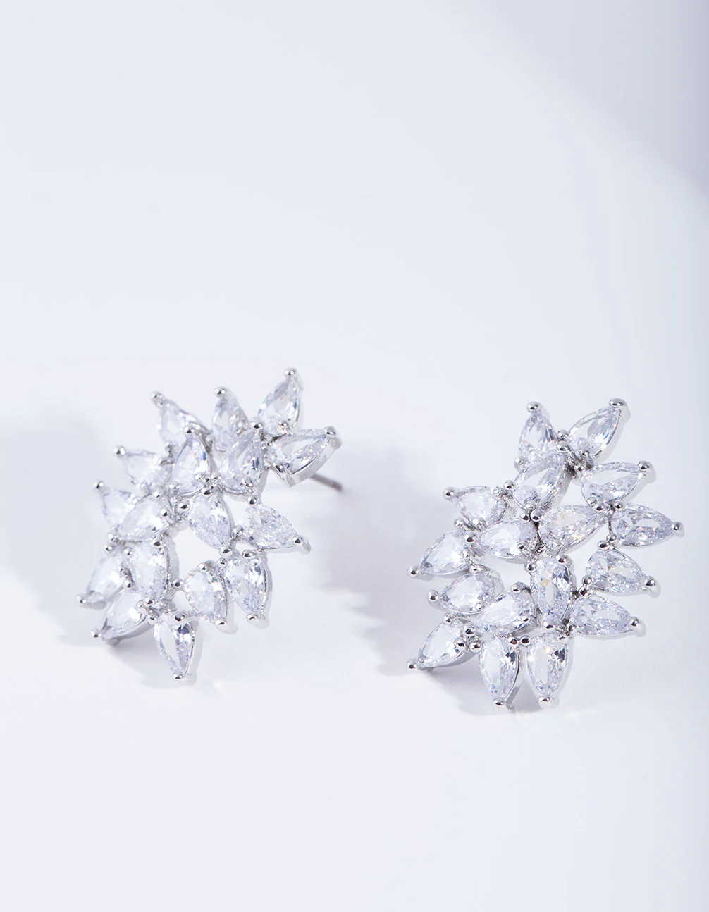 Statement Navette Crystal Cluster Stud - Image 5