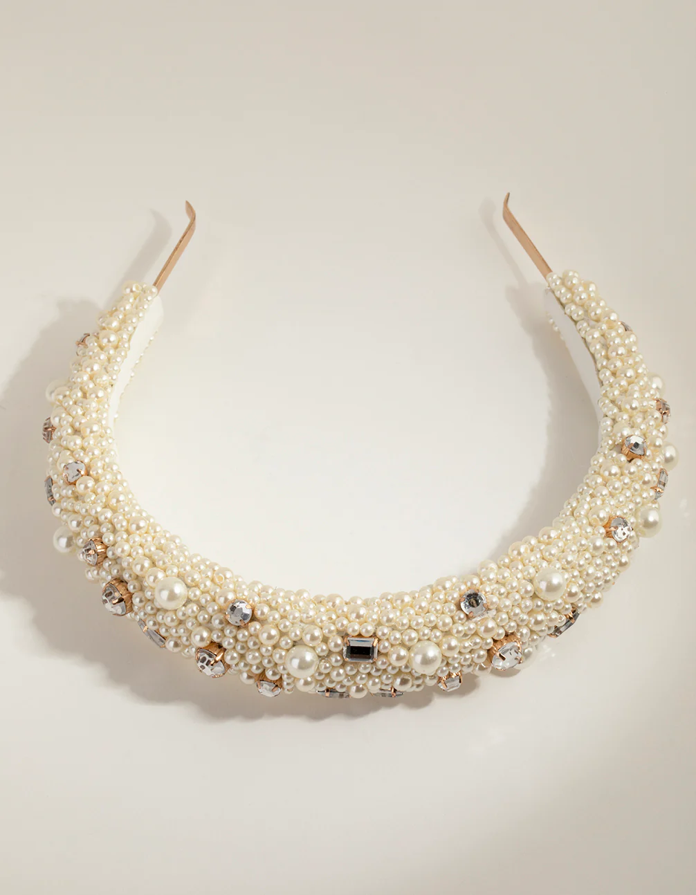 Statement Padded Pearl Alice Band - Image 2