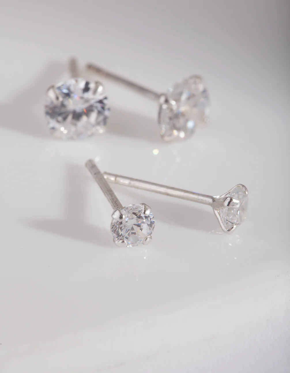 Sterling Silver Diamante Earring Pack - Image 2