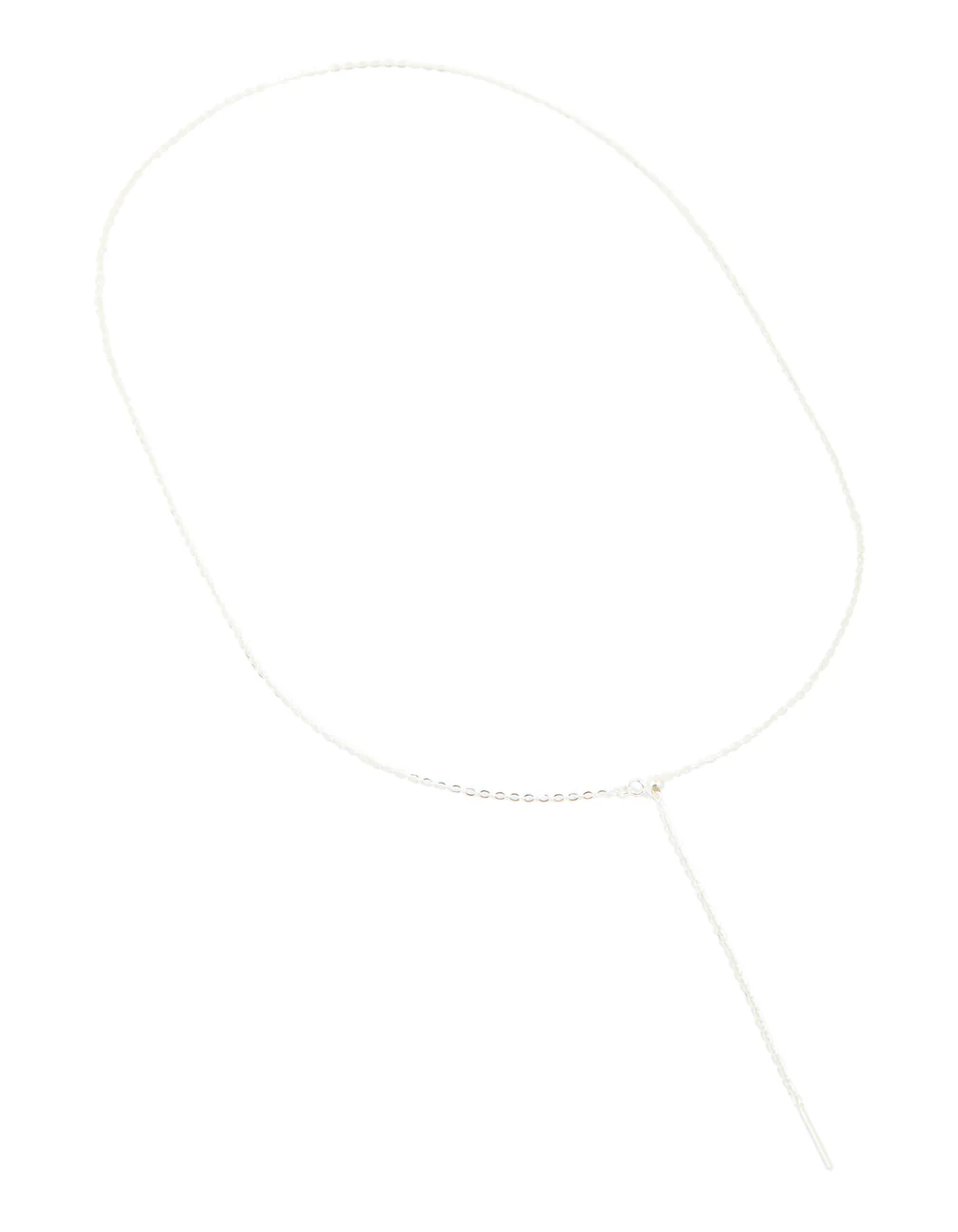 Sterling Silver Adjustable Chain Y-Necklace - Image 4