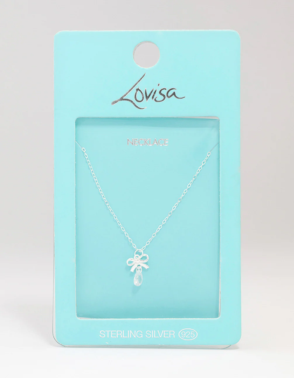 Sterling Silver Bow Pendant Necklace - Image 4
