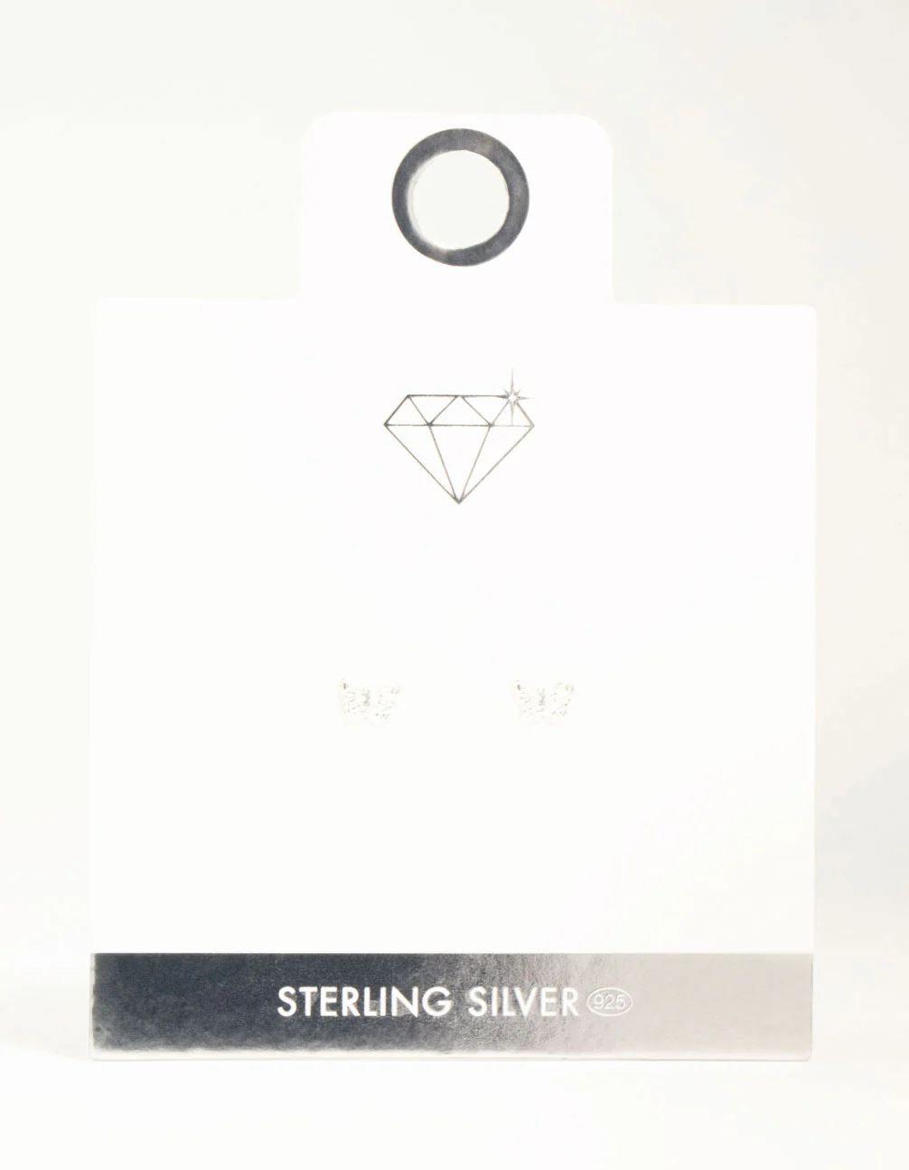 Sterling Silver Butterfly Stud Earrings - Image 3